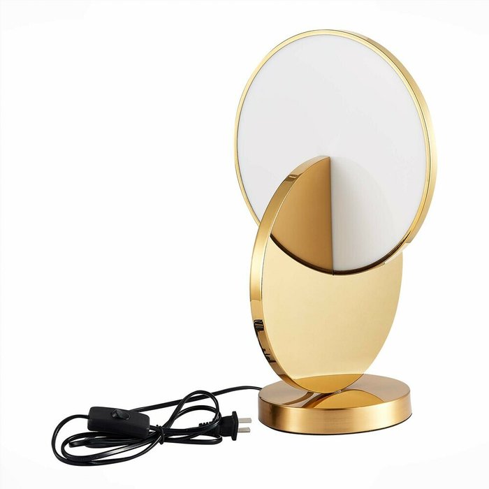 Прикроватная лампа ST-Luce Золотистый/Белый Золотистый LED 1*14W 3000K Eclisse - купить Настольные лампы по цене 12640.0