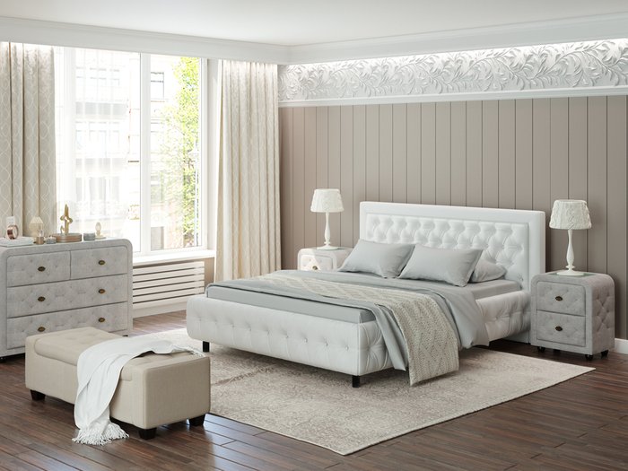 Кровать Como Veda 6 180х200 белого цвета - купить Кровати для спальни по цене 44100.0