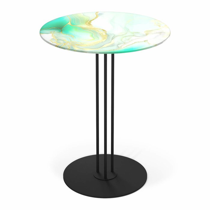 Кофейный стол Cosmic бело-зеленого цвета