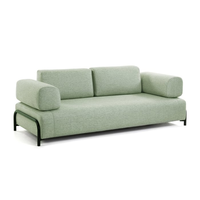 Трехместный диван Compo светло-зеленого цвета - купить Прямые диваны по цене 197990.0