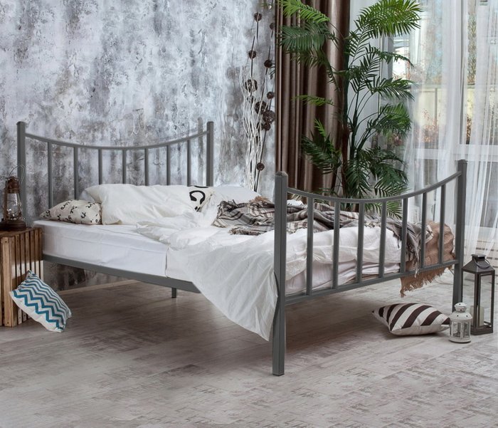 Кровать Ринальди 140х200 серого цвета - лучшие Кровати для спальни в INMYROOM