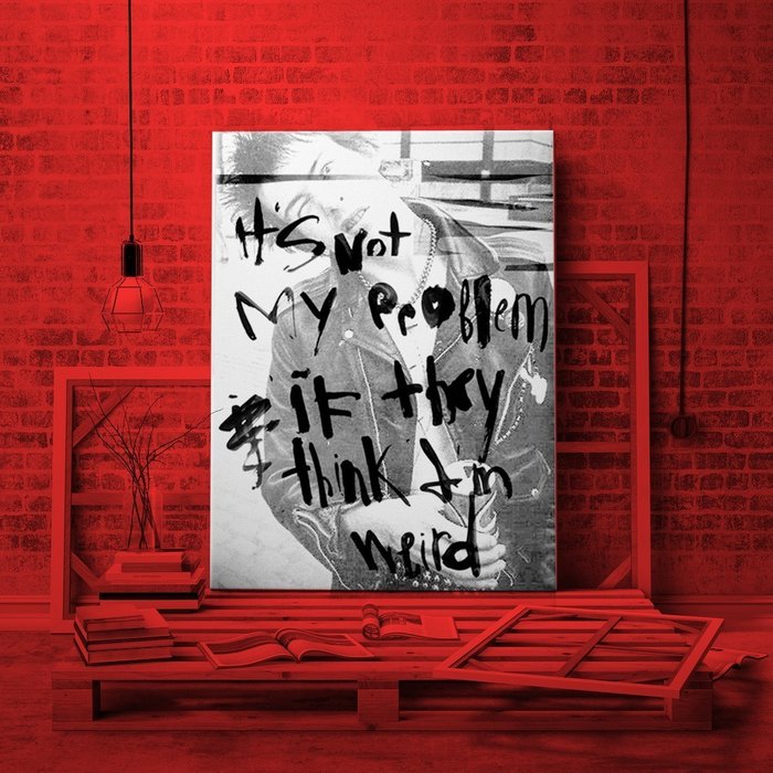 Принт It's not my problem 35х45 черно-серого цвета - лучшие Принты в INMYROOM Принт It's not my problem 35х45 черно-серого цвета - лучшие Принты в INMYROOM