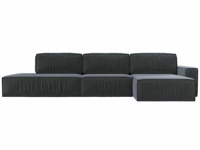 Угловой диван-кровать Прага модерн лонг серого цвета правый угол - купить Угловые диваны по цене 105999.0