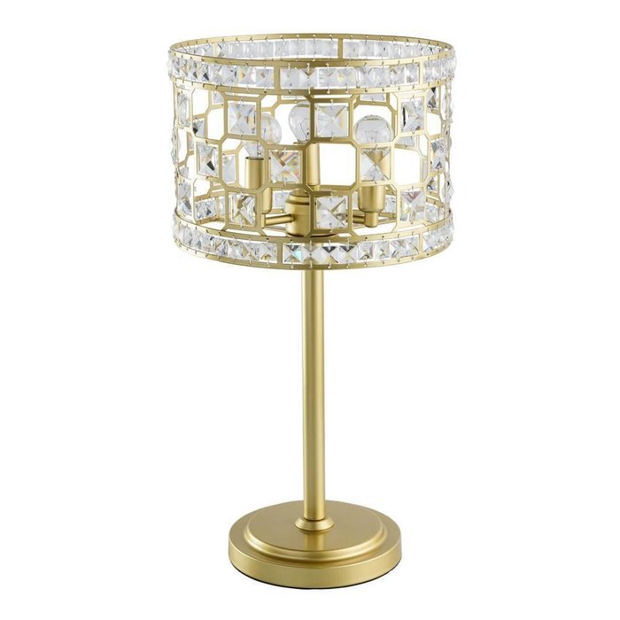 Настольная лампа Монарх с хрустальными элементами