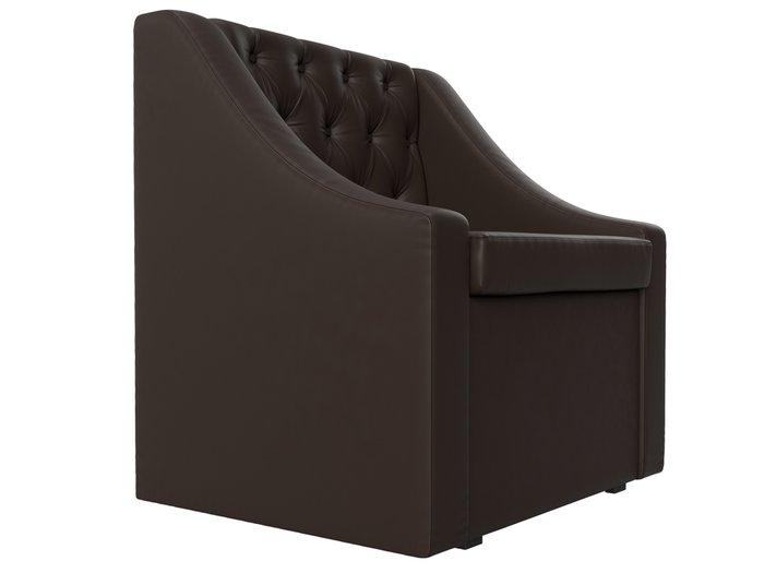 Кресло Мерлин коричневого цвета с ящиком (экокожа) - лучшие Интерьерные кресла в INMYROOM
