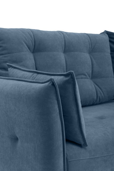 Диван-кровать Цезарь 3 LUX серо-синего цвета - купить Прямые диваны по цене 69103.0