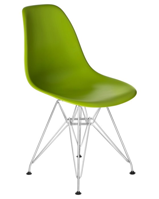 Стул обеденный зеленого цвета на металлических ножках - купить Обеденные стулья по цене 3320.0