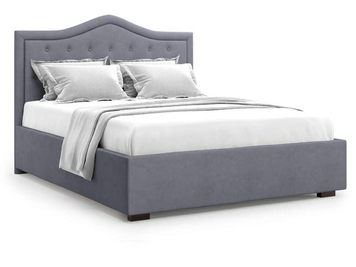 Кровать Tibr без подъемного механизма 140х200 серого цвета - купить Кровати для спальни по цене 38000.0