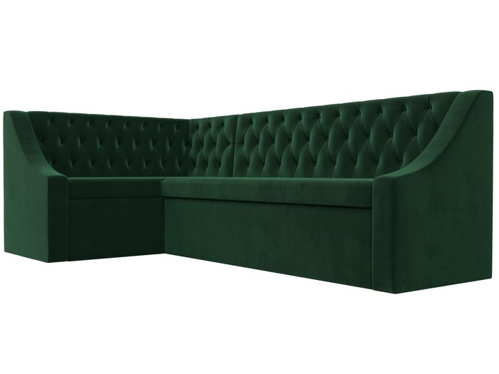 Угловой диван-кровать Мерлин зеленого цвета левый угол - лучшие Угловые диваны в INMYROOM