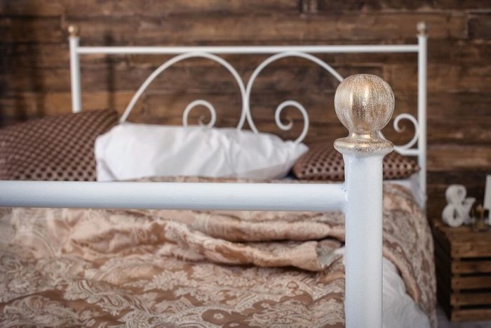 Кованая кровать Анталия 1.6 с одной спинкой 160х200 - лучшие Кровати для спальни в INMYROOM