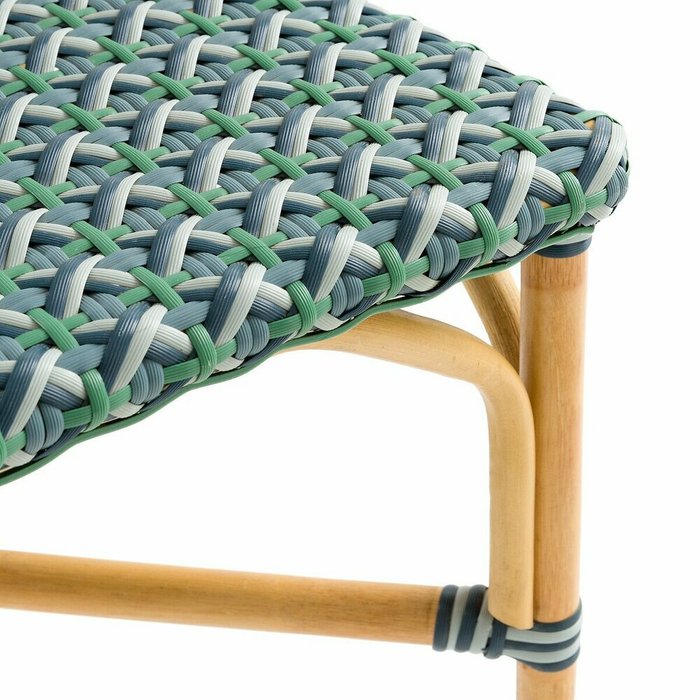 Комплект из двух плетеных стульев из ротанга Musette синего цвета - лучшие Обеденные стулья в INMYROOM