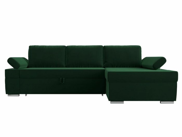 Угловой диван-кровать Канкун зеленого цвета правый угол - купить Угловые диваны по цене 72999.0