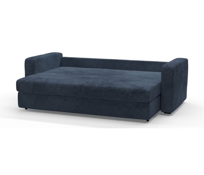 Диван-кровать Риквир в обивке из велюра темно-синего цвета - лучшие Прямые диваны в INMYROOM