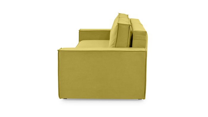 Прямой диван-кровать Софт 2 горчичного цвета - лучшие Прямые диваны в INMYROOM