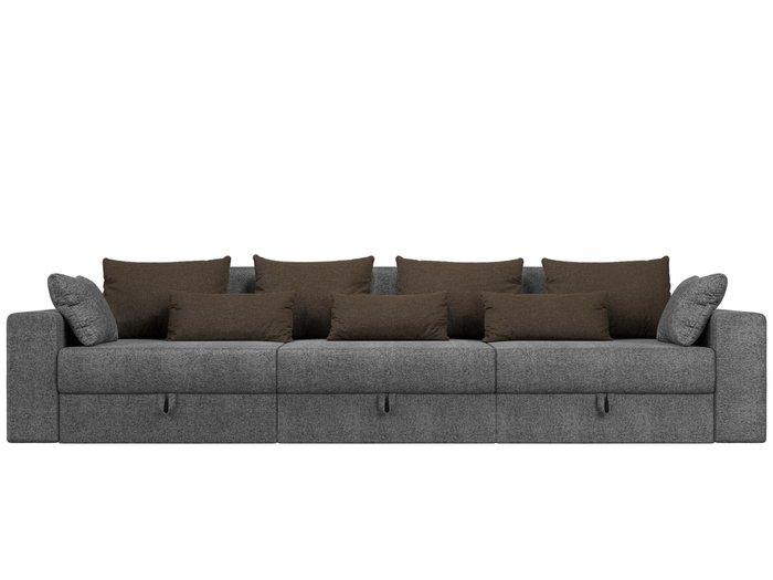 Прямой диван-кровать Мэдисон Long серо-коричневого цвета - купить Прямые диваны по цене 48990.0