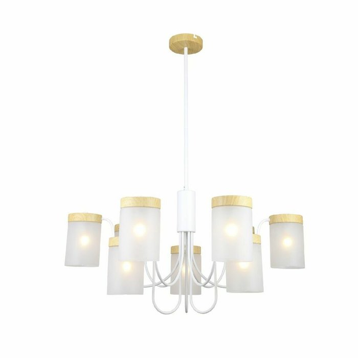 Люстра на штанге Harmony 1172/9P White (стекло, цвет белый) Люстра на штанге Harmony 1172/9P White (стекло, цвет белый)