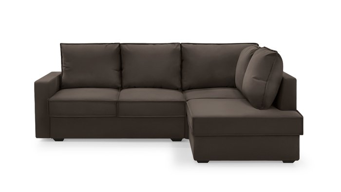 Угловой диван-кровать Колфилд темно-коричневого цвета - купить Угловые диваны по цене 91000.0