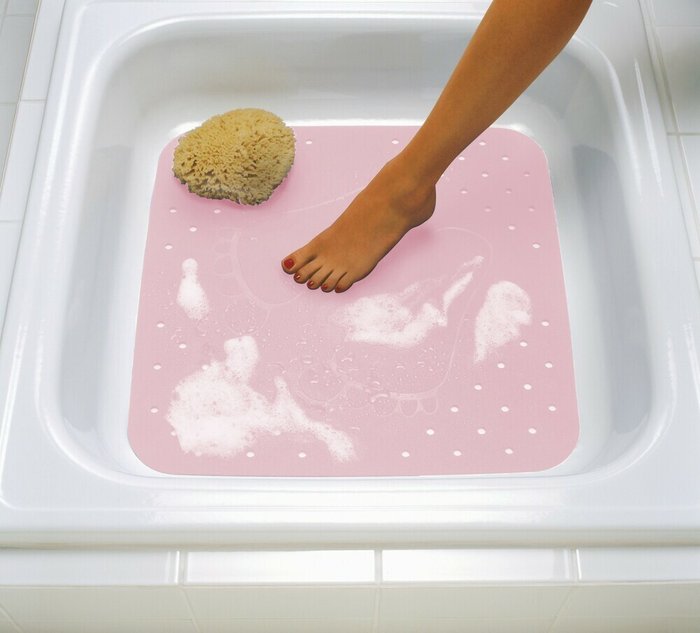 Коврик противоскользящий Plattfuss 54х54 розового цвета - купить Коврики для ванной по цене 2072.0