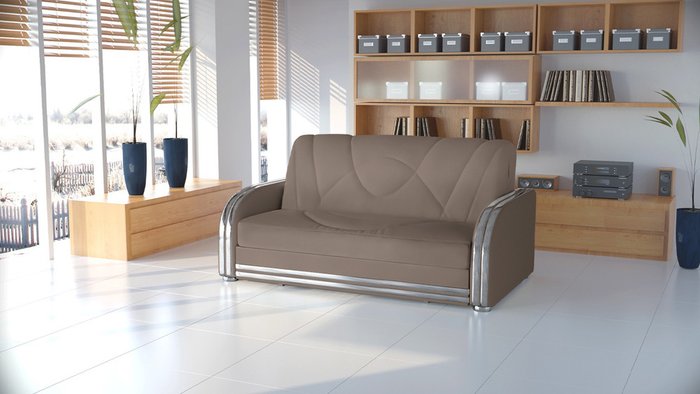 Диван-кровать Андвари коричневого цвета - купить Прямые диваны по цене 69200.0