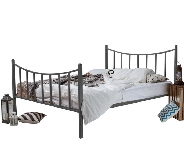 Кровать Ринальди 160х200 серого цвета