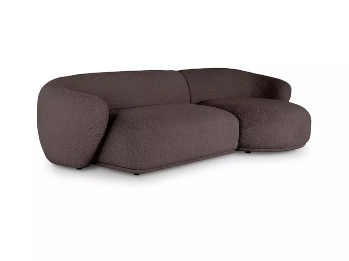 Модульный диван Fabro M серо-коричневого цвета правый - купить Прямые диваны по цене 229860.0
