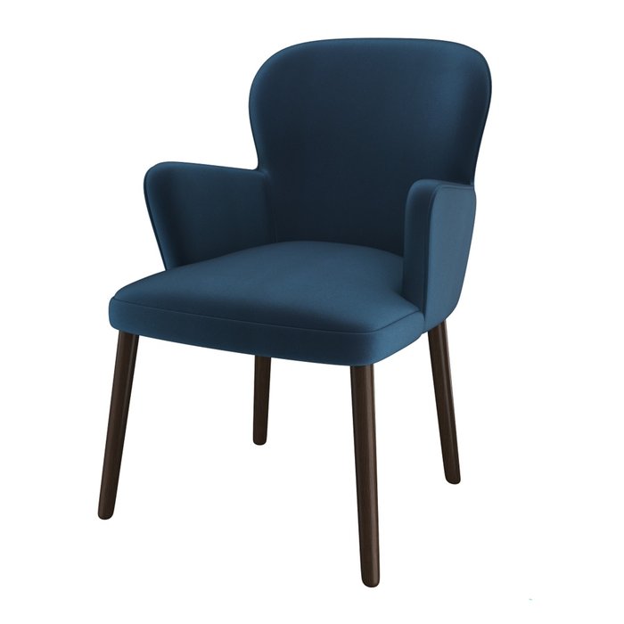 Стул-кресло мягкий Betonica темно-синего цвета