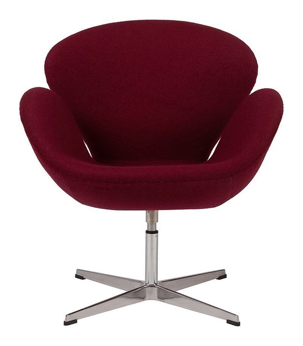  Кресло Swan Chair бордового цвета