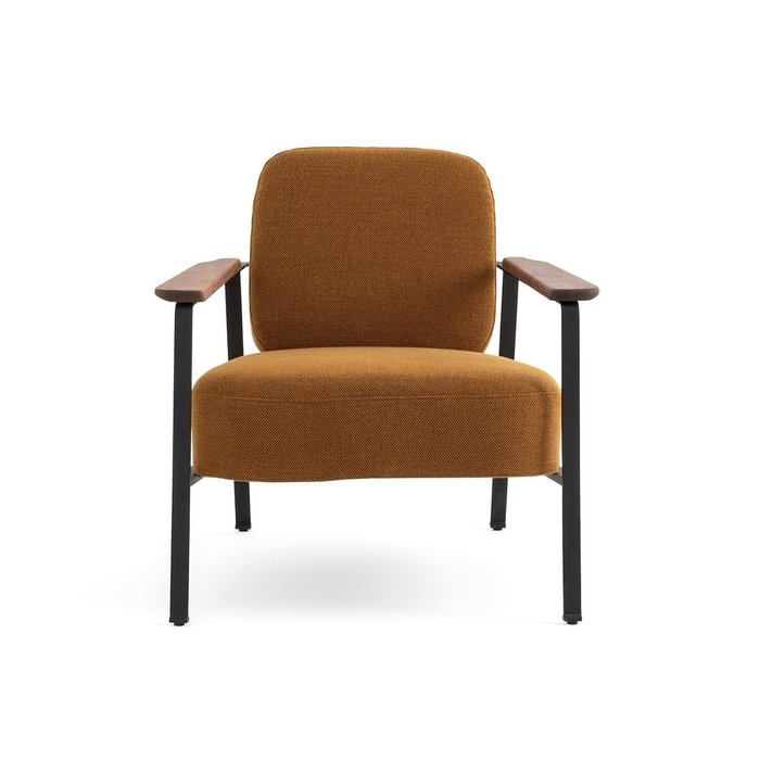 Кресло из плетеной ткани меланж Abraxas желтого цвета - купить Интерьерные кресла по цене 91437.0