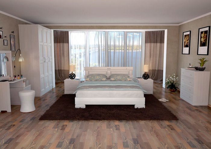 Кровать Варна бук-серый 120х200 - купить Кровати для спальни по цене 37078.0