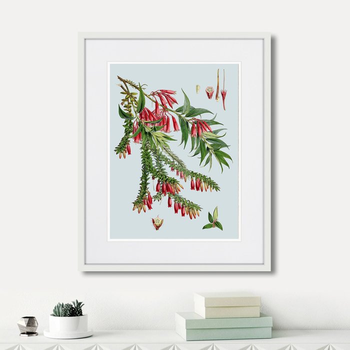Набор из двух картин Himalaya Plants Red Branch With Yellow Flowers  - лучшие Картины в INMYROOM