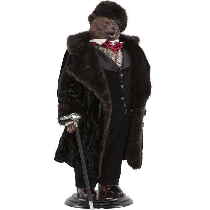 Коллекционная кукла Медведь Шаляпин черно-коричневого цвета - лучшие Фигуры и статуэтки в INMYROOM