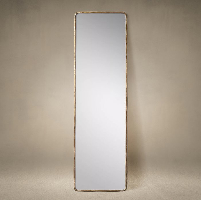 Напольное зеркало в металлической раме Tirramus 60х200 латунного цвета - купить Напольные зеркала по цене 232000.0