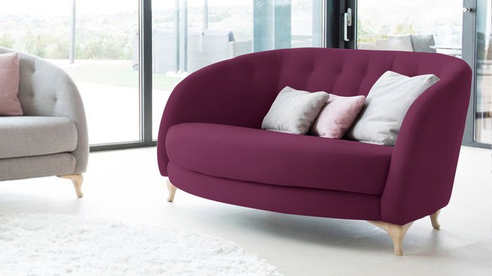 Диван Борнео фиолетового цвета - купить Прямые диваны по цене 61900.0