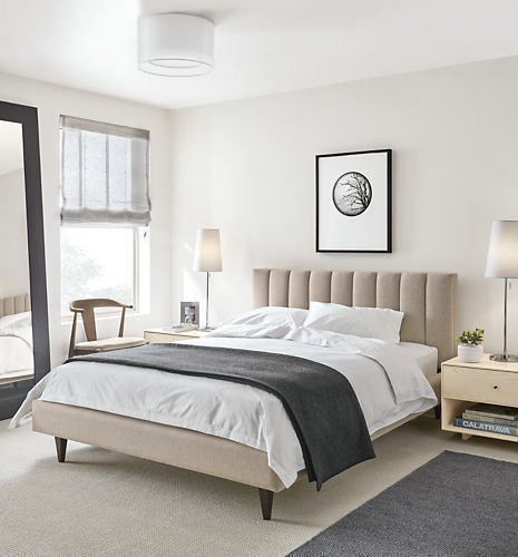 Кровать Клэр 160х200 серо-бежевого цвета с подъемным механизмом - купить Кровати для спальни по цене 85950.0