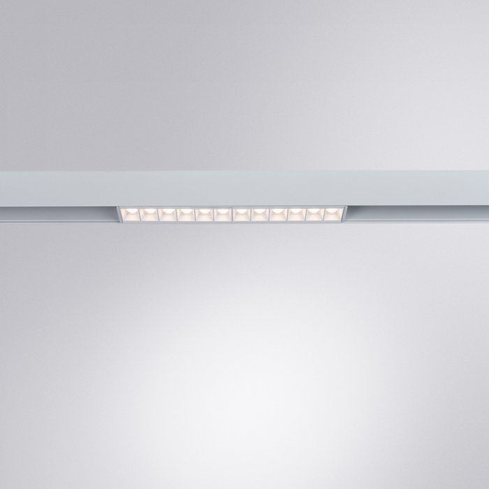 Магнитный трековый светильник Linea белого цвета - купить Трековые светильники по цене 3500.0