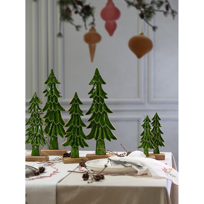 Декор новогодний Nordic tree зеленого цвета - купить Фигуры и статуэтки по цене 990.0