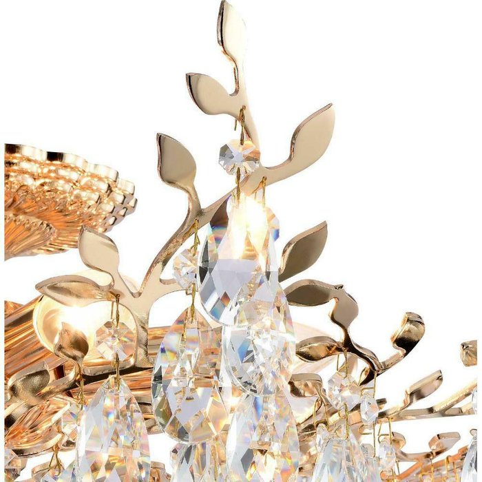 Люстра потолочная хрустальная Sofia золотого цвета  - купить Потолочные люстры по цене 29900.0