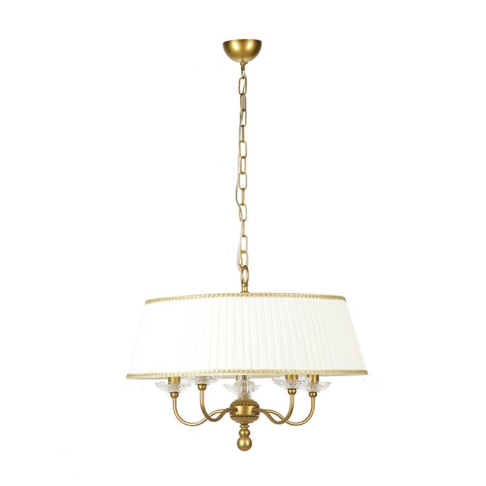 Подвесная Люстра MM Lampadari FIRENZE с абажуром из плиссированной ткани  - купить Подвесные люстры по цене 23050