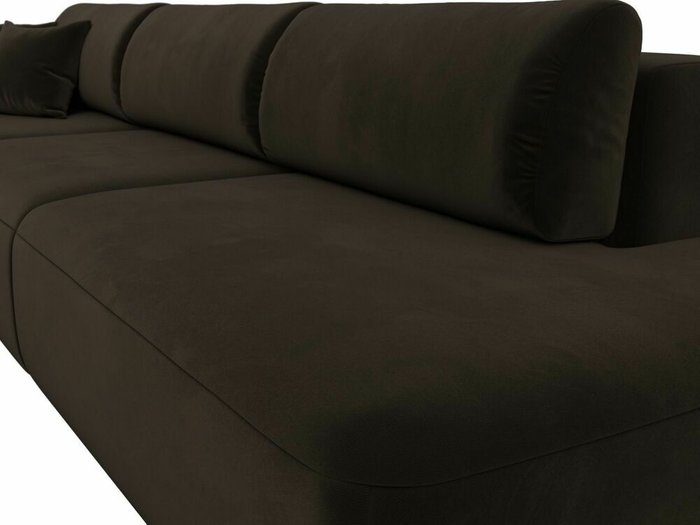 Диван-кровать Лига 036 Модерн Лонг темно-коричневого цвета с левым подлокотником - лучшие Прямые диваны в INMYROOM