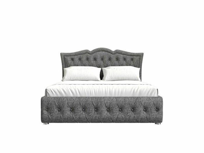 Кровать Герда 160х200 серого цвета с подъемным механизмом - купить Кровати для спальни по цене 82999.0