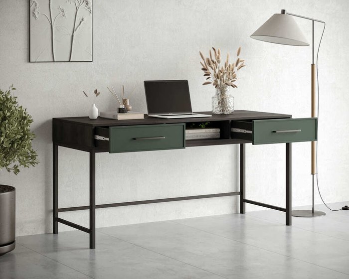 Письменный стол Nicole коричнево-зеленого цвета - купить Письменные столы по цене 27900.0