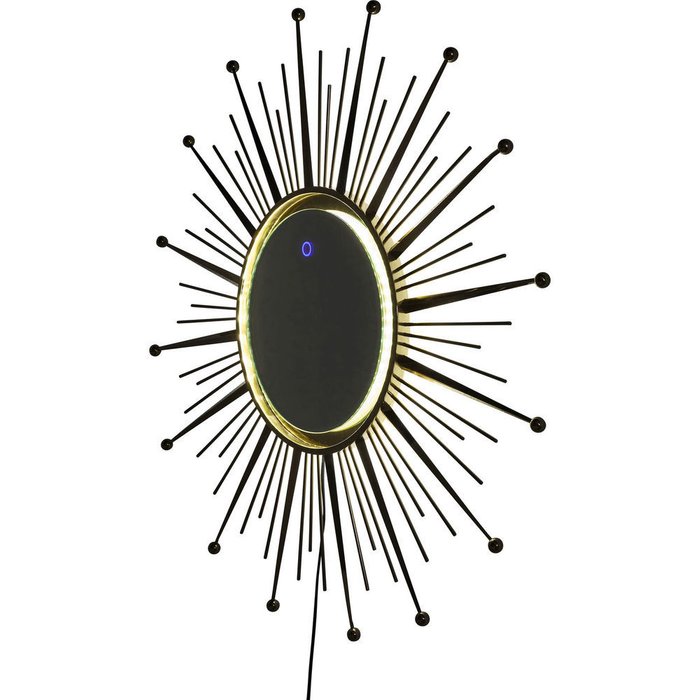 Зеркало с подсветкой Sunburst золотого цвета - лучшие Настенные зеркала в INMYROOM