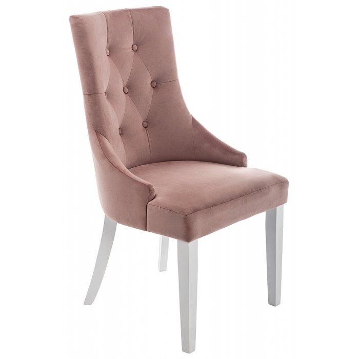 Стул Elegance с ножками из массива гевеи и обивкой из велюра цвета пыльной розы Стул Elegance с ножками из массива гевеи и обивкой из велюра цвета пыльной розы
