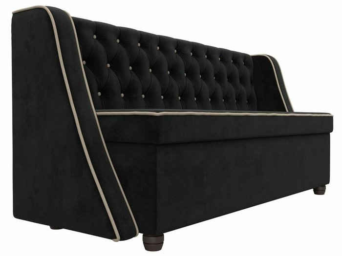 Кухонный прямой диван Лофт черного цвета - лучшие Прямые диваны в INMYROOM