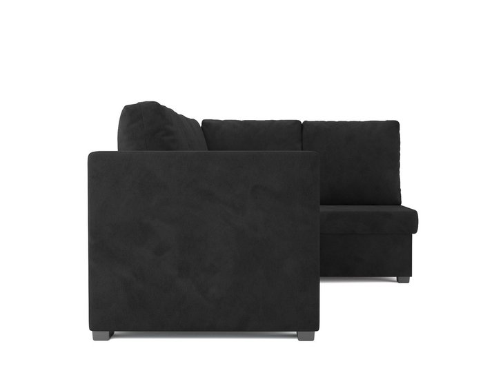Угловой диван-кровать Мансберг черного цвета - лучшие Угловые диваны в INMYROOM
