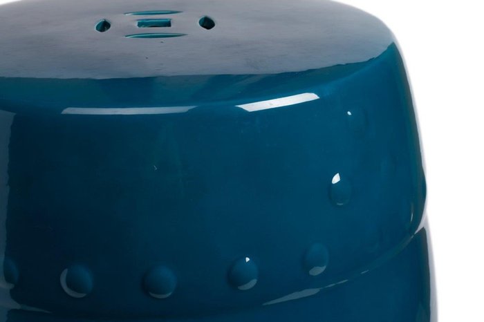 Керамический столик-табурет Garden Stool Синий в виде барабана  - купить Табуреты по цене 17400.0