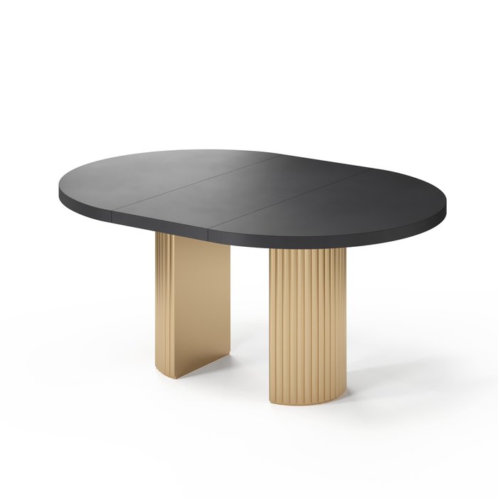 Раздвижной обеденный стол Далим черно-золотого цвета - купить Обеденные столы по цене 159196.0
