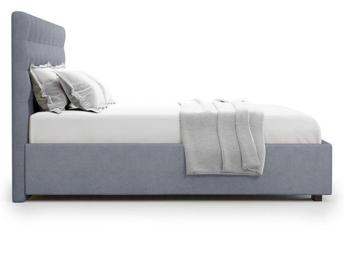 Кровать с подъемным механизмом Brayers 140х200 серого цвета - лучшие Кровати для спальни в INMYROOM