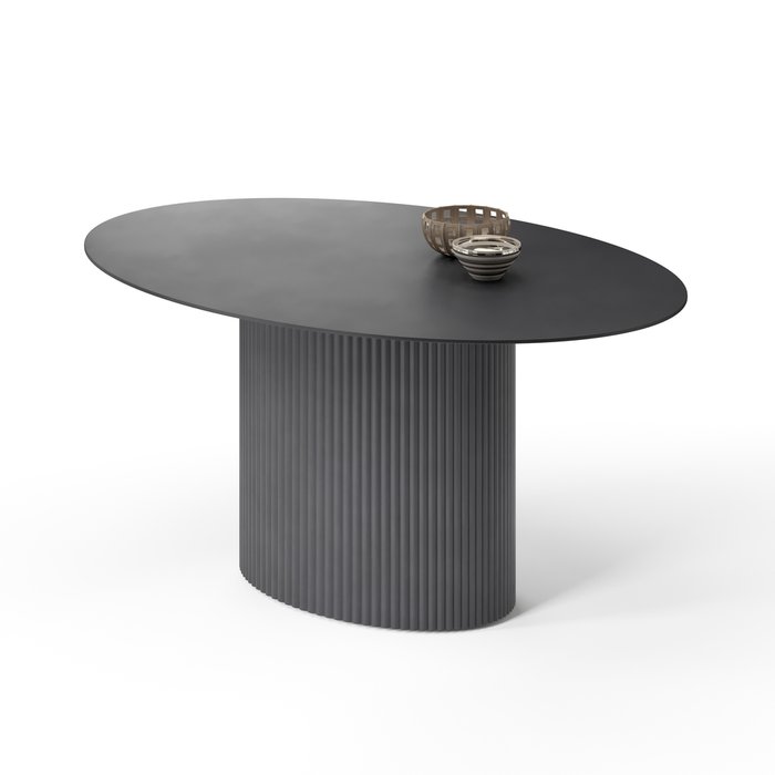 Овальный обеденный стол Эрраи S черного цвета - купить Обеденные столы по цене 87547.0