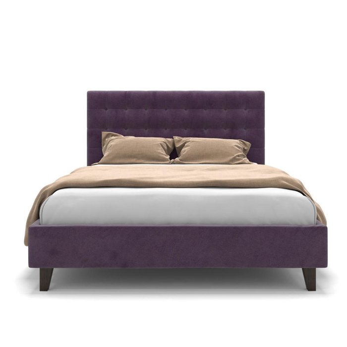 Кровать Finlay на ножках фиолетовая 140х200 - купить Кровати для спальни по цене 47900.0